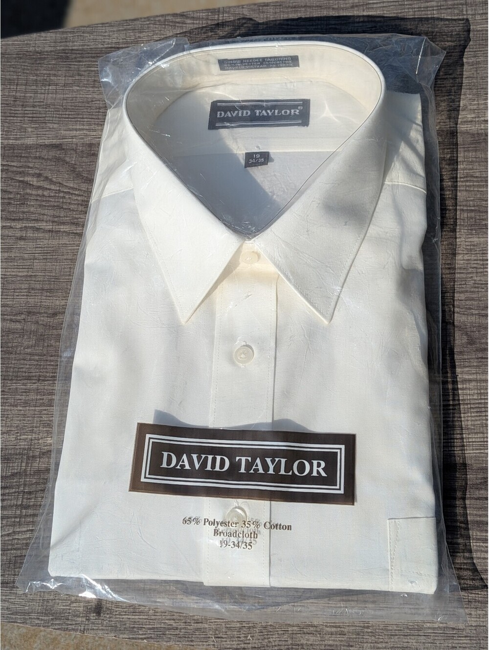 David Taylor white dress shirt size 19
